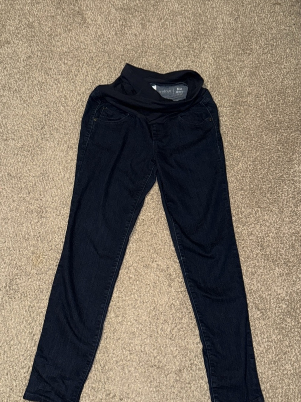 a:glow Dark Blue Maternity Skinny Jeans